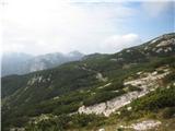 Kamniška Bistrica-PL.Korošica-Molička Planina Pogled na prehojeno pot z lepimi razgledi